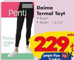 PENTİ DAİMA TERMAL TAYT fiyat ve kampanya bilgisi